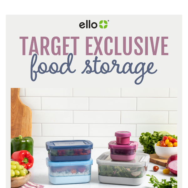 Just Dropped: All New Plastic Food Storage -- Exclusively at Target.