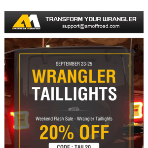 20% OFF All Tail Lights🔸Only This Weekend🔻