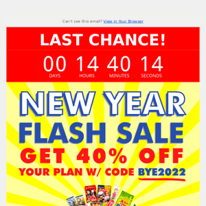 ❗ LAST CHANCE for our New Year FLASH SALE!