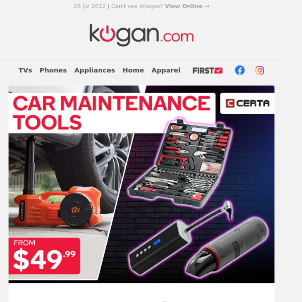 Kogan Frenzy: Car & Auto Tools from $49.99 - Hurry, Ends Thursday!