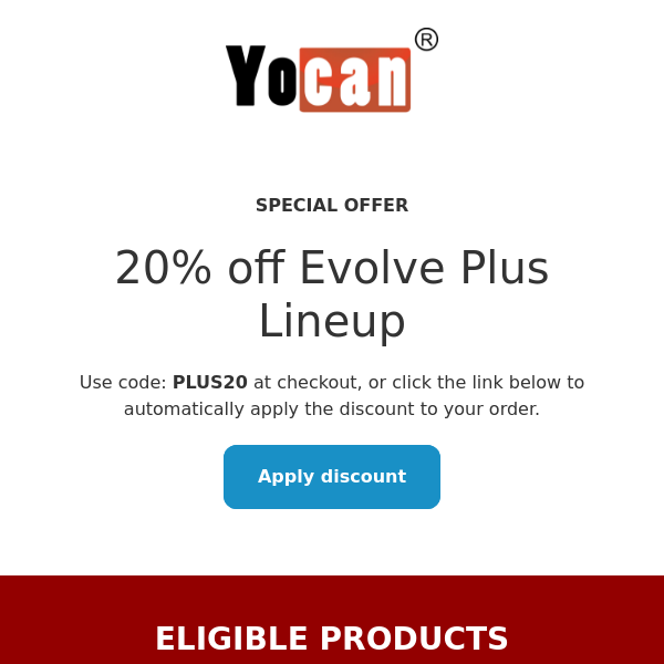 20% Off The Evolve Plus Lineup!