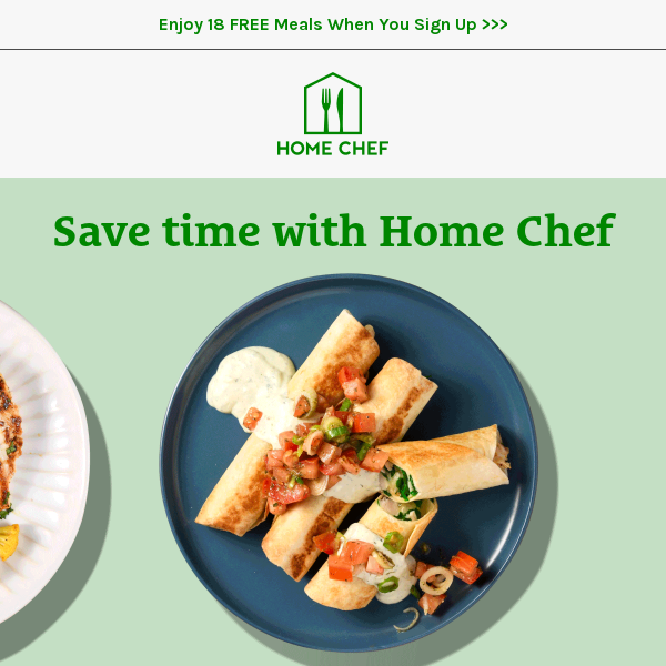 ⏰ Spend less time in the grocery store lines with Home Chef