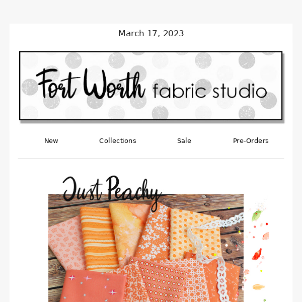 Just Peachy Fat Quarter Bundle + Check out the NEW Collections! ♥