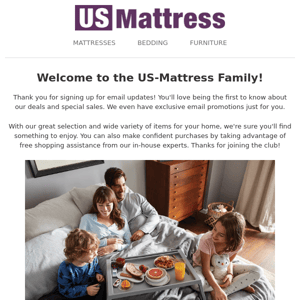 👋 Welcome To The US-Mattress Email Club