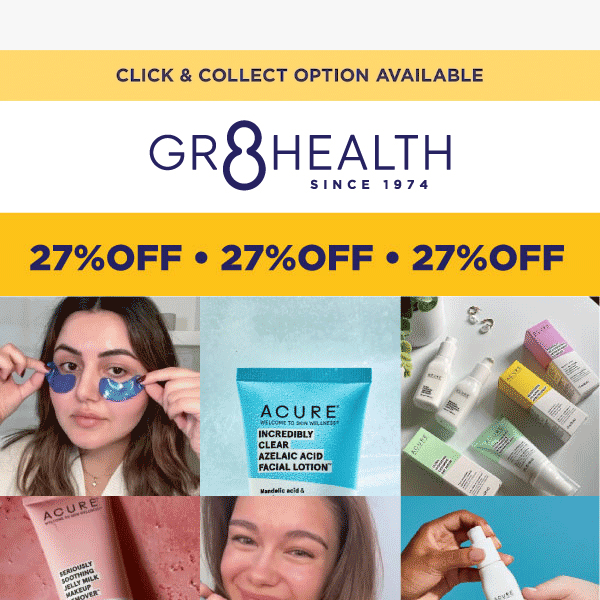 ACURE 27% OFF + Special Offer👉Revitalize Your Beauty Routine with ACURE's Natural, Effective Products♥️