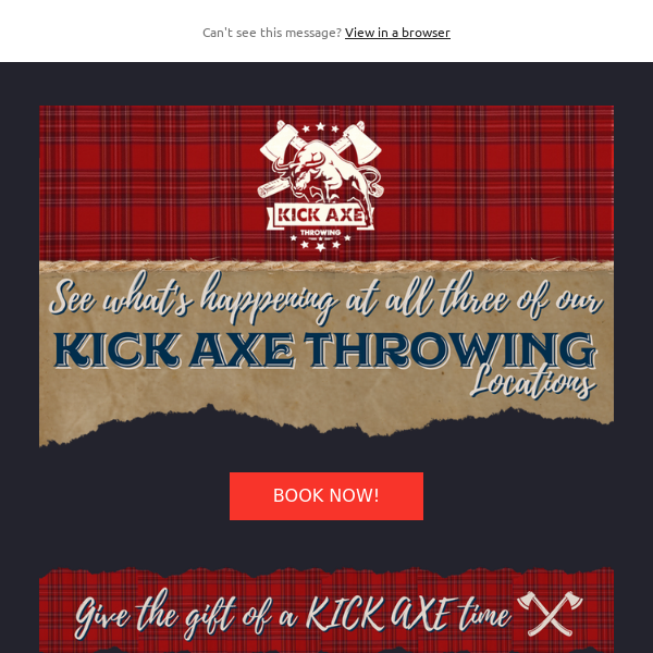 🎁Need Last Minute Gifts? Give the gift of a Kick Axe time!🎄🪓