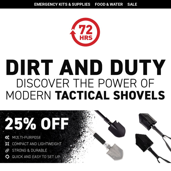 25% Off Sale - Introducing Your New Survival Essential: The Ultimate Tactical Shovel!