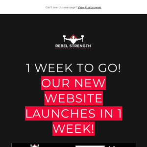 1 week to go! OUR NEW WEBSITE LAUNCHES....