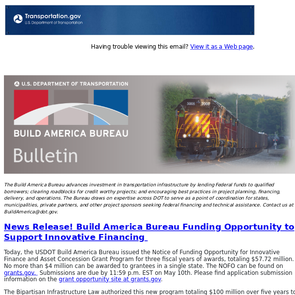 Bulletin Brief - Nearly $60 Million Notice of Funding Opportunity