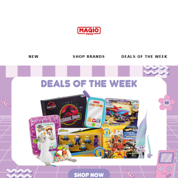 🎉 Score big discounts on Hot Wheels, Fisher Price, My Little Pony and more!