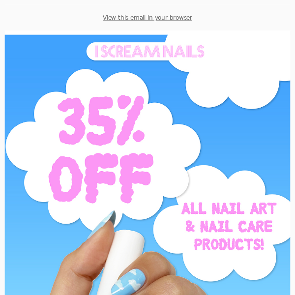 35% off NAIL ART TOOLS & NAIL CARE.. starts now!💅💖