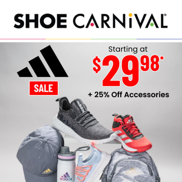 You've unlocked adidas starting at $29.98!