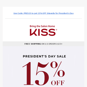 🇺🇸 President's Day Extra 15% off sitewide sale