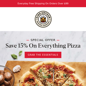 Save 15% Now on Pizza Essentials