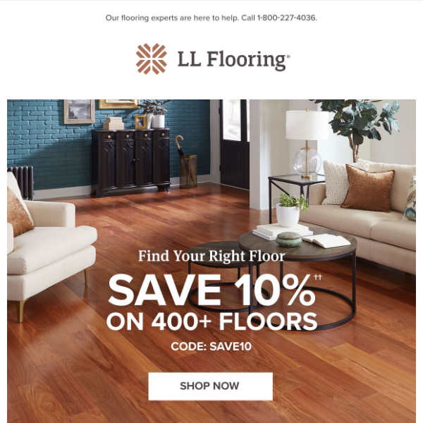 10% off your new floor is waiting for you.