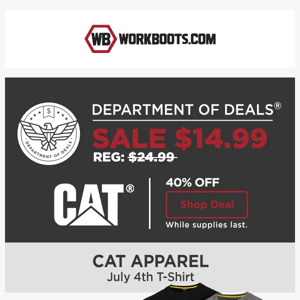 DOD: $14.99 CAT USA T-Shirt 🔴⚪🔵