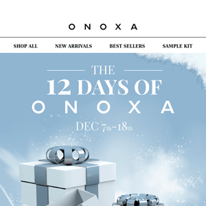 🎁 12 Days of Onoxa Starts TOMORROW! 🎁 Promos, Discounts, and More!
