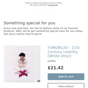 BACK IN! YUNGBLUD - 21st Century Liability [White Vinyl]