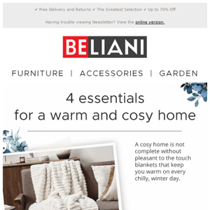 Shop 4 essentials for a warm and cosy home 🥰