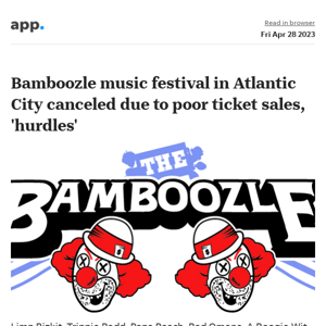 News alert: Bamboozle music festival in Atlantic City canceled due to poor ticket sales, 'hurdles'