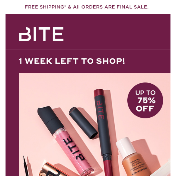 1 WEEK left to shop!