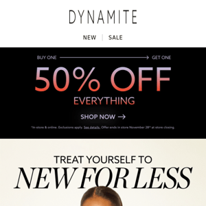 All The Latest: BOGO 50% Off