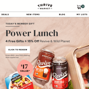 4 FREE gifts for a healthy lunch ($17 value)🍴