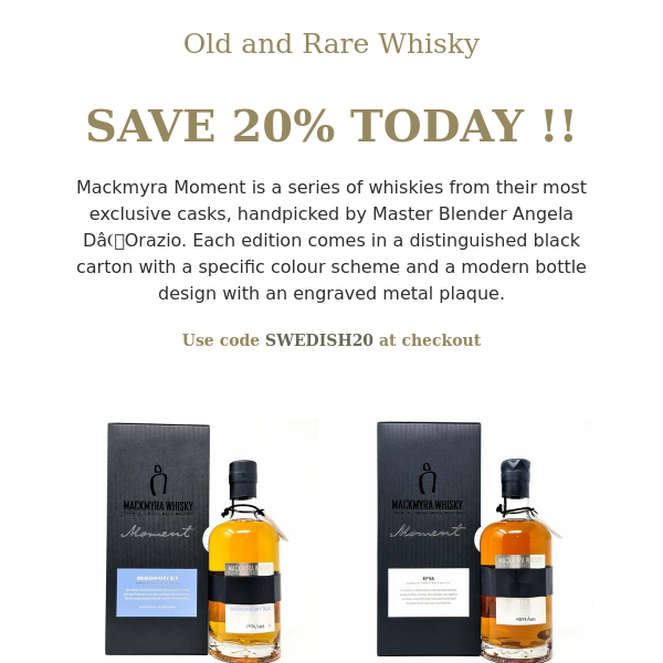 MACKMYRA Limited Edition Whisky Flash Sale