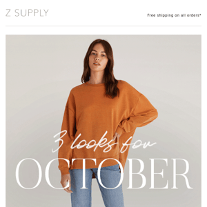 What to wear in October!