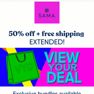 50% OFF EXTENDED!🎉