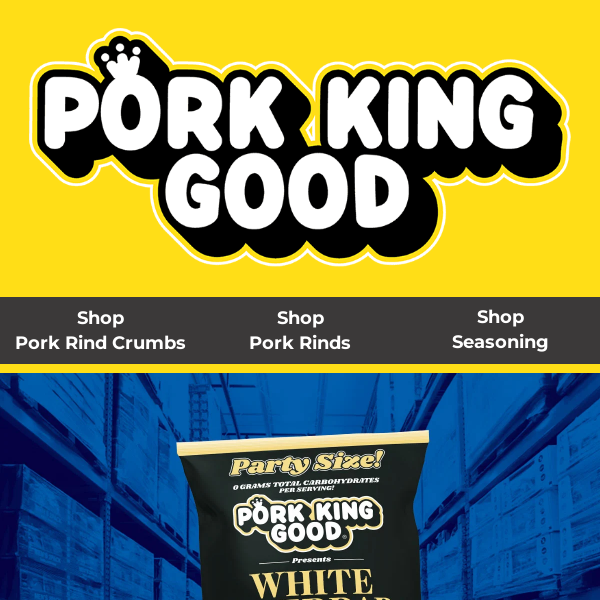 Pork King Good White Cheddar Pork Rinds 