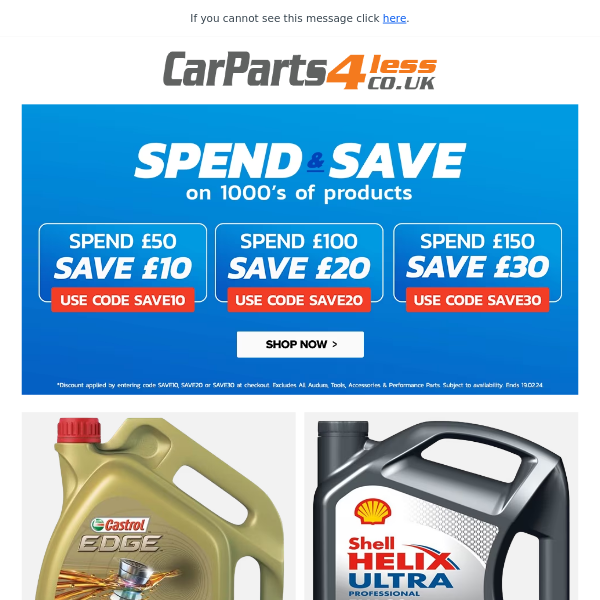 🚗 Great Discounts On Oils, Batteries And More...