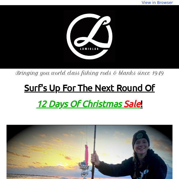 20% OFF Carbon Surf & Insane Surf Rods! - Lamiglas Fishing Rods