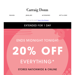 20% off – EXTENDED FOR ONE DAY!💫