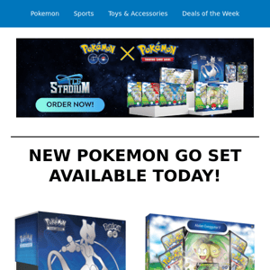 TCG Stadium® | Brand New Pokemon Go Set & Sports Available Today! 🎉