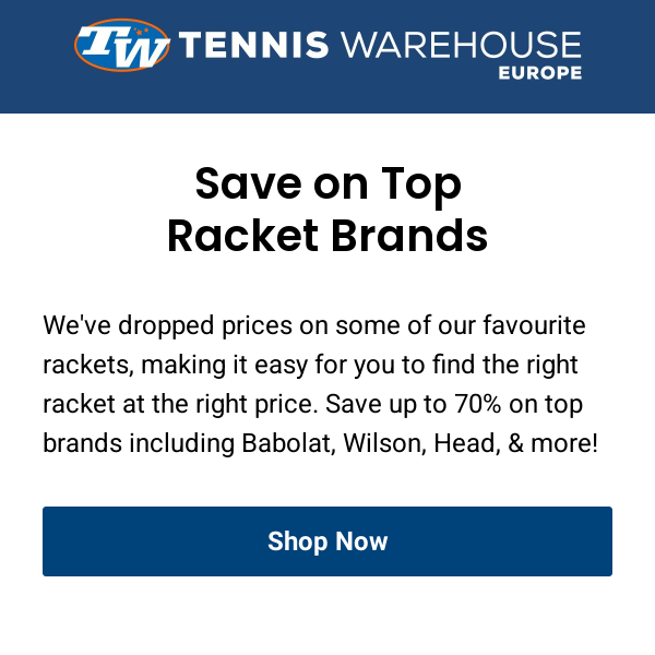Pick Your Discount! Up to 70% Off Top Racket Brands