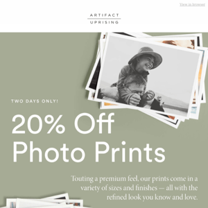 Two days only: Prints Sale