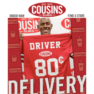 $0.80 Delivery Weekend! 🏈