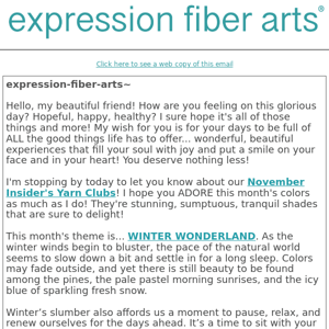 Expression Fiber Arts, You Won't Want to Miss This Month's Yarn Clubs!