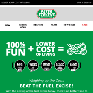 Beat the Fuel Excise!