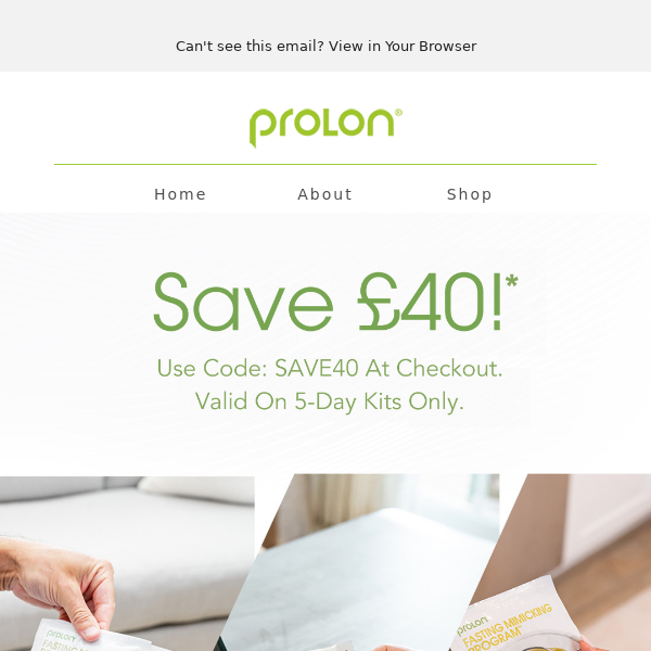 Get £40 Off ProLon® 5-Day Kits! 🎉