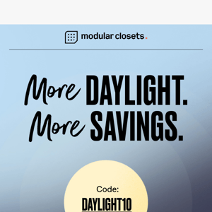 More daylight? More Savings!