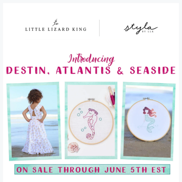 NEW LLK Destin dress, Atlantis & Seaside embroidery on SALE!!