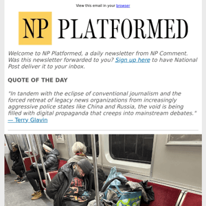 NP Platformed: Roads far more dangerous than TTC will ever be