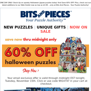 BOO👻Save 60% On Halloween Puzzles