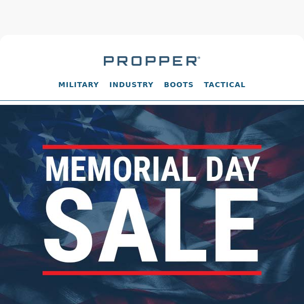 🇺🇸 Memorial Day Weekend Sale