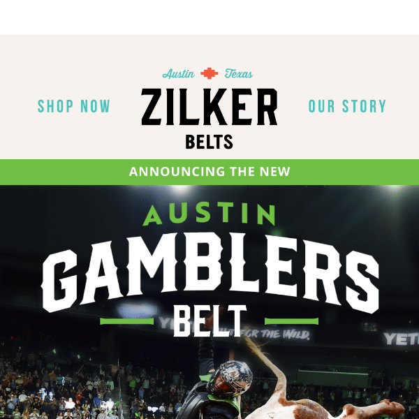 NEW: Austin Gamblers Belt ♦️♣️