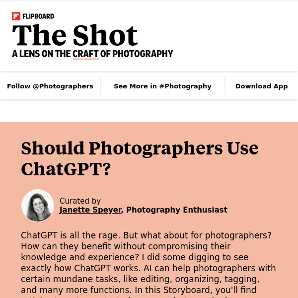 Should photographers use ChatGPT?