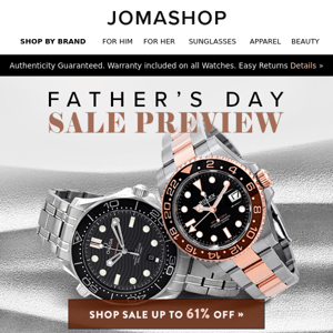 Preview: FATHER'S DAY SALE 👉 Up to 61% OFF