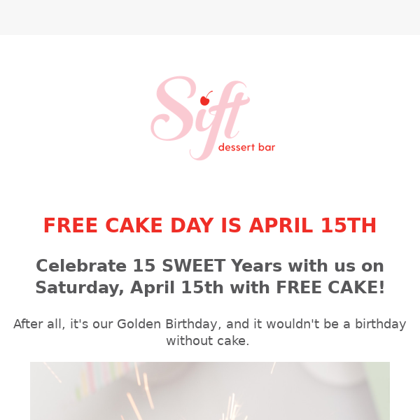 Who likes free cake? 🎉